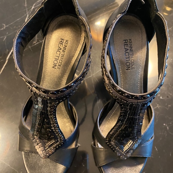 Kenneth Cole T Strap Embellished Heels - Picture 2 of 6